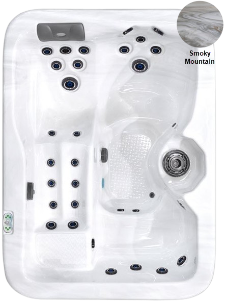 3-Person, Smoky Mountain Hatana 30 Jet Hot Tub w/ Gray Cover